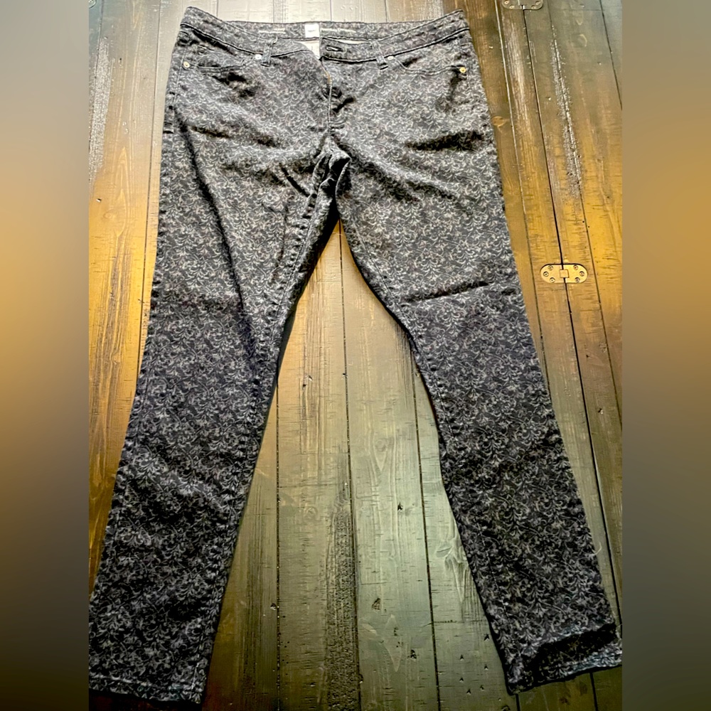 Mossimo black patterned jeans 16